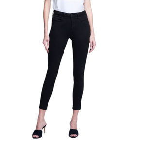 L'AGENCE Margot Black‎ Noir High Rise Skinny Jeans Size 24